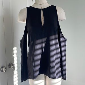 Vince Open Shoulder Blouse in Black Size M